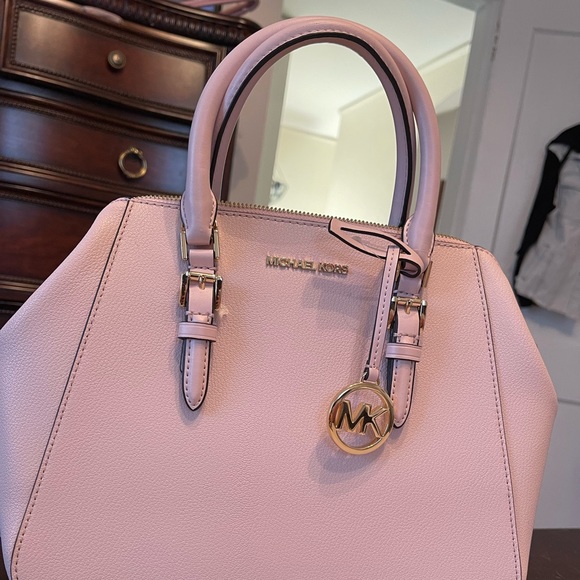 Michael Kors Charlotte Large Leather Satchel - Picture 1 of 3